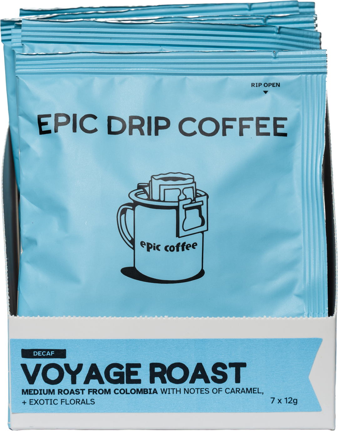Epic Drip Coffee | Voyage Roast [Decaf] | Drip Filter Bags – Epic