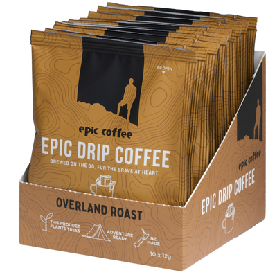 Carton of 12 Overland Roast Drip Filters 10 Pack